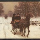 WINTER SLEIGH RIDE BY RICHARD LORENZ YANKEE MAGAZINE AD CARD 902 WINTER SLEIGH RIDE BY RICHARD LORENZ YANKEE MAGAZINE AD CARD 902