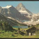 MOUNT ASSINIBOINE & LODGE W/ HORSES LAKE MAGOG CANADIAN ROCKIES 949