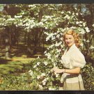 1958 A LOVELY LADY AMIDST THE BLOOMING DOGWOOD TREES AT SILVER SPRINGS FLORIDA 953