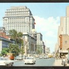 1950 Montreal Quebec Dorchester St. Autos Trucks Bus Terminal Sun Life Building 976