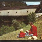 Covered Bridge Hammond Bridge Pittsford Vermont Mother & Child Enjoying a Picnic 981 Covered Bridge Hammond Bridge Pittsford Vermont Mother & Child Enjoying a Picnic 981