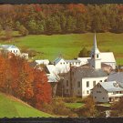 Splendid Autumn View Vermont Village Church Homes Fields 984