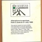 1985 BRITISH RAIL TIMETABLE SPECIAL SUPPLEMENT