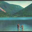 Echo Lake Eagle Cliff Franconia Notch White Mountains New Hampshire Man Woman Wading 1022 Echo Lake Eagle Cliff Franconia Notch White Mountains New Hampshire Man Woman Wading 1022