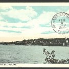 Waterfront and Town Belfast Maine 1923 White Border Postcard 1030