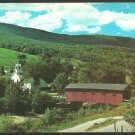 Covered Bridge West Arlington Vermont Battenkill River Church Road Fields Mountain Chrome Postcard Covered Bridge West Arlington Vermont Battenkill River Church Road Fields Mountain Chrome Postcard