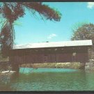 Covered Bridge Crossing the Warner River Waterloo New Hampshire Chrome Postcard 1070 Covered Bridge Crossing the Warner River Waterloo New Hampshire Chrome Postcard 1070