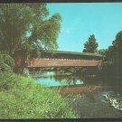 Lovely Summer View Burt Henry Bridge Covered Bridge North Bennington Vermont Chrome Postcard 1076 Lovely Summer View Burt Henry Bridge Covered Bridge North Bennington Vermont Chrome Postcard 1076