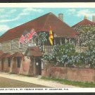 Oldest House in U.S. St Francis St St Augustine Florida White Border Postcard 1081