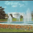 The White House and Grounds Washington DC Flowers Fountain 1953 Chrome Postcard 130 The White House and Grounds Washington DC Flowers Fountain 1953 Chrome Postcard 130