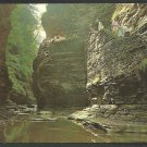 The Vista Watkins Glen New York Tourists Walking down Stairwell Chrome Postcard 1103