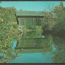 Covered Wooden Bridge The Martin Bridge Marshfield Vermont Chrome Postcard 1108