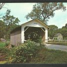 Fuller Bridge Montgomery Vermont Country Home 2 lane Road Laundry on Line Chrome Postcard 1138