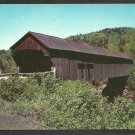 Old Covered Bridge Chester Vermont Country Road Telephone Pole Rolling Hills Chrome Postcard 1156