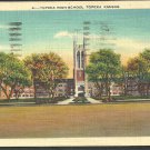 Topeka High School Topeka Kansas 1941 White Border Postcard 253 Topeka High School Topeka Kansas 1941 White Border Postcard 253
