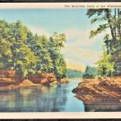 The Narrows Dells of the Wisconsin River Linen Postcard 275 The Narrows Dells of the Wisconsin River Linen Postcard 275
