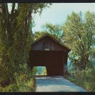 Country Road Covered Bridge Pittsford Vermont Pittsford Station Bridge Chrome Postcard 1186