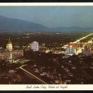 Splendid Night View Salt Lake City Utah From Bee Mountain White Border Chrome Postcard 282 Splendid Night View Salt Lake City Utah From Bee Mountain White Border Chrome Postcard 282