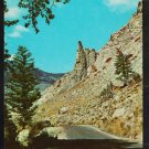Eagle Nest Rock Gardner Canyon Yellowstone National Park Chrome Postcard 1192