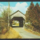 Covered Bridge at Entrance to Town of Lyndon Vermont Chrome Postcard 1205