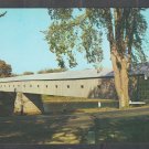 Covered Bridge over Connecticut River Cornish New Hampshire to Windsor Vermont Road Sign Mileage Covered Bridge over Connecticut River Cornish New Hampshire to Windsor Vermont Road Sign Mileage
