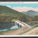 Big Bridge Over Deerfield River 2 Merging Dirt Roads Telephone pole Mohawk Trail MA White Border