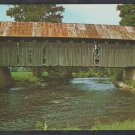 Covered Bridge Over Black River Coventry Vermont Chrome Postcard 1220