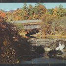 Autumn Foliage Covered Bridge & Dam Saxtons River Bellows Falls Vermont Chrome Postcard 1227 Autumn Foliage Covered Bridge & Dam Saxtons River Bellows Falls Vermont Chrome Postcard 1227