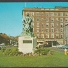Salem MA Nathaniel Hawthorne Monument Hawthorne Hotel Classic Autos Chrome Postcard 480
