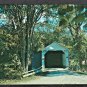 Shushan New York Cambridge New York Tree Lined Country Road White Covered Bridge Chrome Postcard