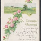 1907 1915 Divided Back My Birthday Greetings Card Postcard Field of Wild Flowers 359