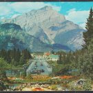 1940/50 Banff Avenue Looking Towards Cascade Mountain Banff Alberta Canada Chrome Postcard 1251