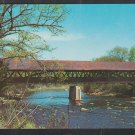 Covered Bridge Over Contoocook River New Hampshire Route 127 Chrome Postcard 1261