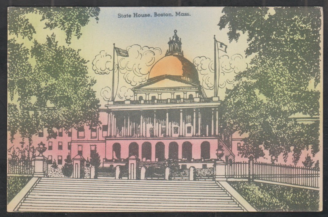 The Statehouse Boston MA Postcard 1298