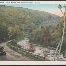 Vintage Auto On 2 Lane Road Cold River Mohawk Trail MA White Border Postcard 401