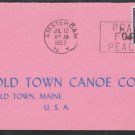 1957 Old Town Canoes & Boats Maine Business Reply Card Amsterdam New York 1314 1957 Old Town Canoes & Boats Maine Business Reply Card Amsterdam New York 1314