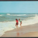Lovely Ladies Frolicking In The Surf On A Sandy Beach Chrome Postcard 404 Lovely Ladies Frolicking In The Surf On A Sandy Beach Chrome Postcard 404