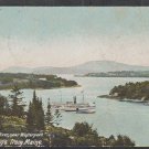 1911 Postcard Single Stack Steamer On Penobscot River Winterport Maine 407