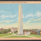 Bunker Hill Monument & Surrounding Buildings Tourists Linen Postcard 408 Bunker Hill Monument & Surrounding Buildings Tourists Linen Postcard 408