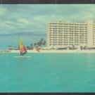 Americana Ocho Rios Hotel Jamaica Mallards Beach Bay Wind Surfers Chrome Postcard 1348