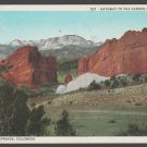 Gateway To The Garden Of The Gods Colorado Springs White Border Postcard 1383