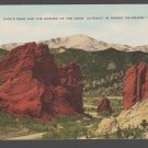 Pikes Peak Garden Of The Gods Gateway Colorado Eckco-Chrome Reproduction Postcard 1385