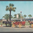 St Augustine Florida Horse & Carraige US Route 1 Sign Chrome Postcard 433 St Augustine Florida Horse & Carraige US Route 1 Sign Chrome Postcard 433