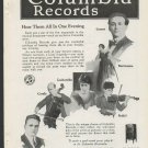 1919 Columbia Records Ad Listerine Shur On Glasses Pablo Casals Toscha Seidel Hipolito Lazaro