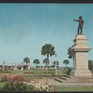 St Augustine Florida Ponce de Leon Statue Bridge of Lions Chrome Postcard 474