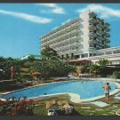 Hotel Triton Costa Del Sol Spain Swimming Pool Bathers Chrome Postcard 1524