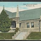 BUCK MEMORIAL LIBRARY BUCKSPORT MAINE 1915 POSTCARD 607 Grace Davis