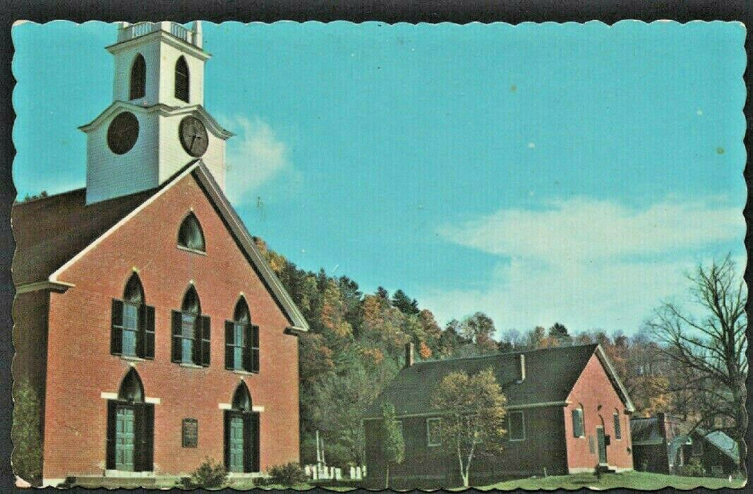 Thetford Center Vermont Timothy Frost Methodist Church Chrome Postcard 615