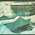 Covered Bridge Waterville Vermont Lamoille River Chrome Postcard 623