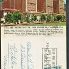 ca 1950 The Biltmore Hotel Los Angeles California Advertising Postcard 629